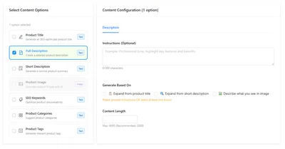 Genwave WordPress AI Plugin Interface