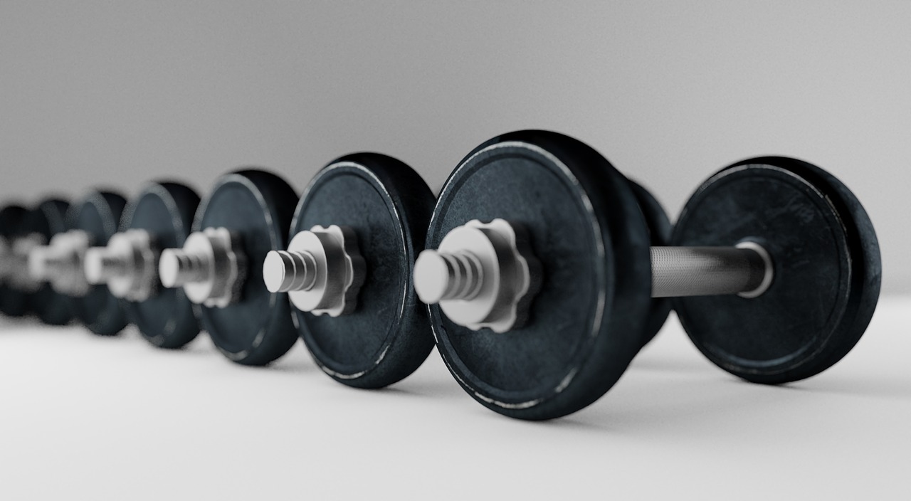 Barbell loaded on a squat rack