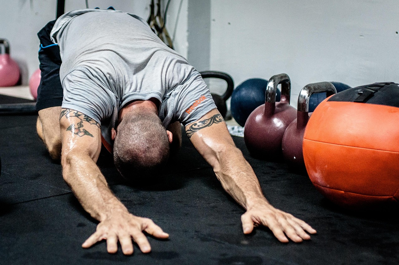 Athlete performing a kettlebell swing