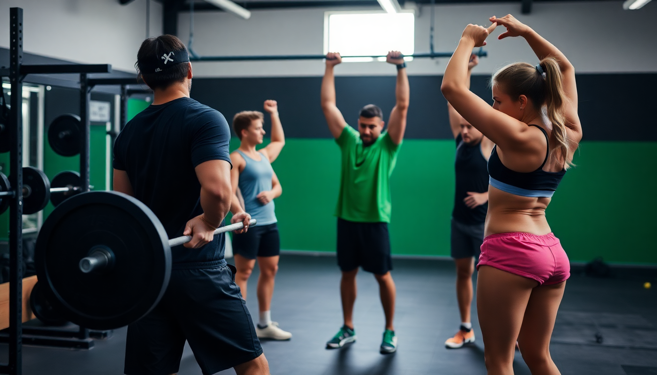 Diverse athletes training with different exercises and techniques